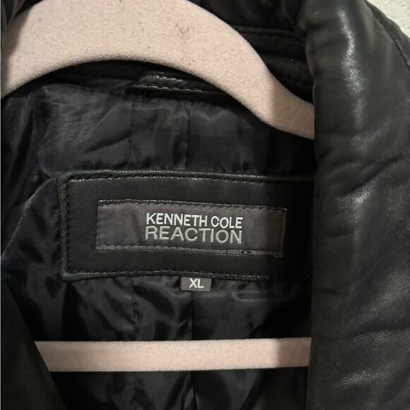 Men's Kenneth Cole Reaction 100% Leather Jacket XL - Picture 4 of 10